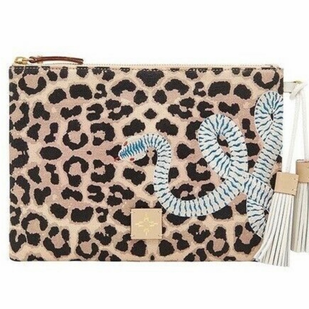 INDIA HICKS FORTUNE POUCH SLEEPING LEOPARD